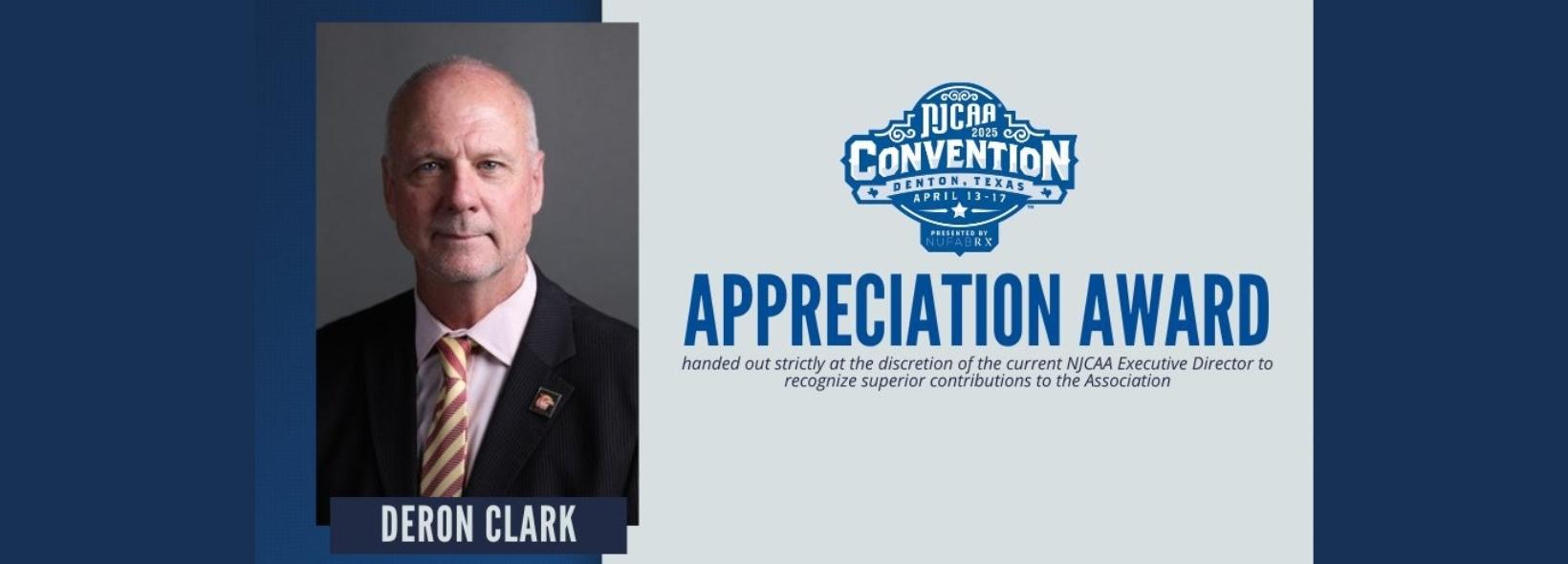2025 NJCAA Deron Clark recognized