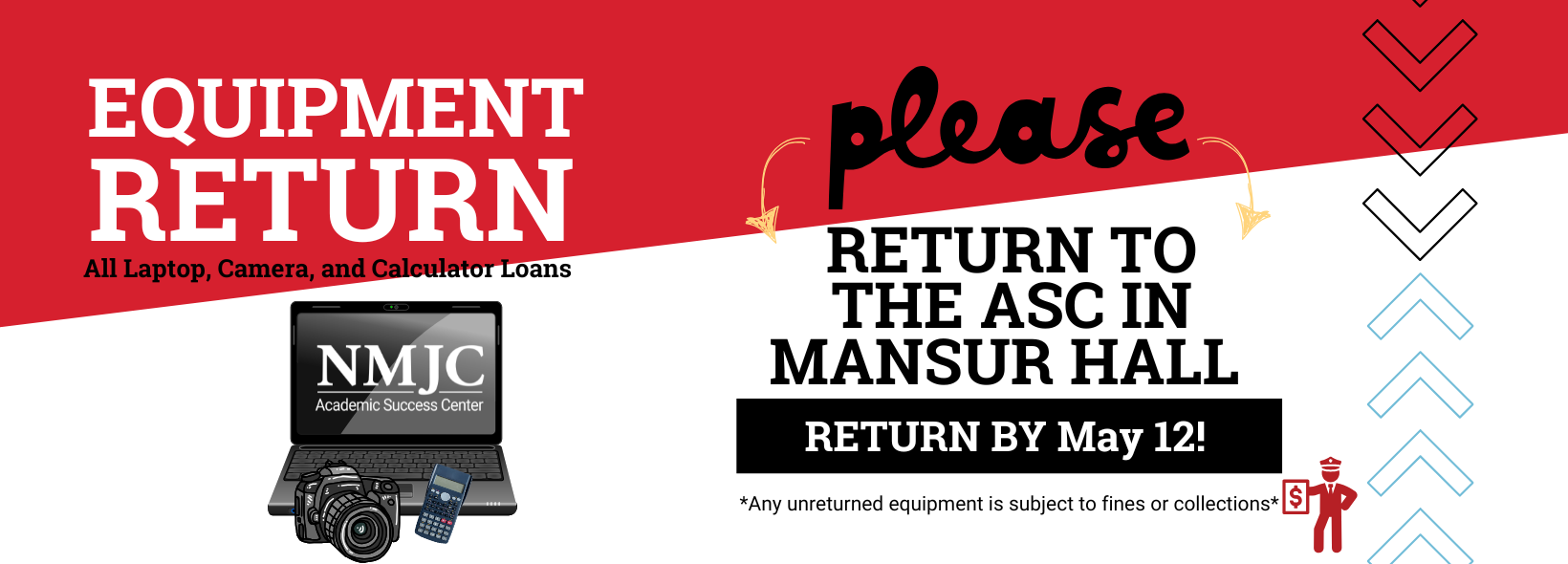 Equipment return, Spring 2025