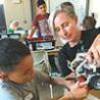 Students at 火博体育官网 Camp Build Robots